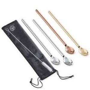 2 Sets metal Pampered Chef Straws